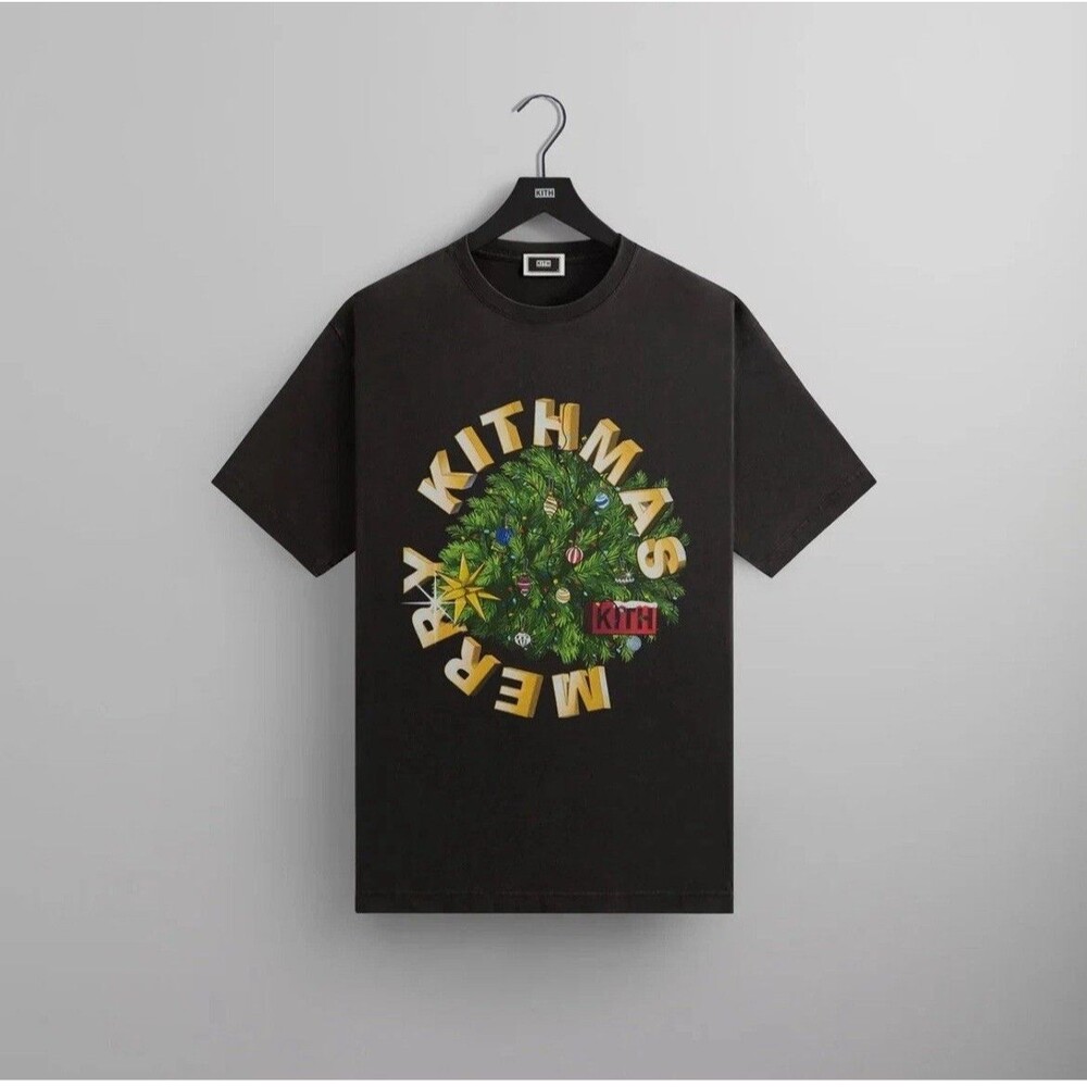 Kithmas Tree Vintage Tee Black Men’s Size Large New Without Tags FREE SHIPPING